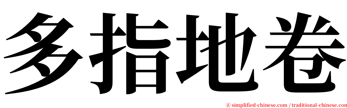 多指地卷 serif font