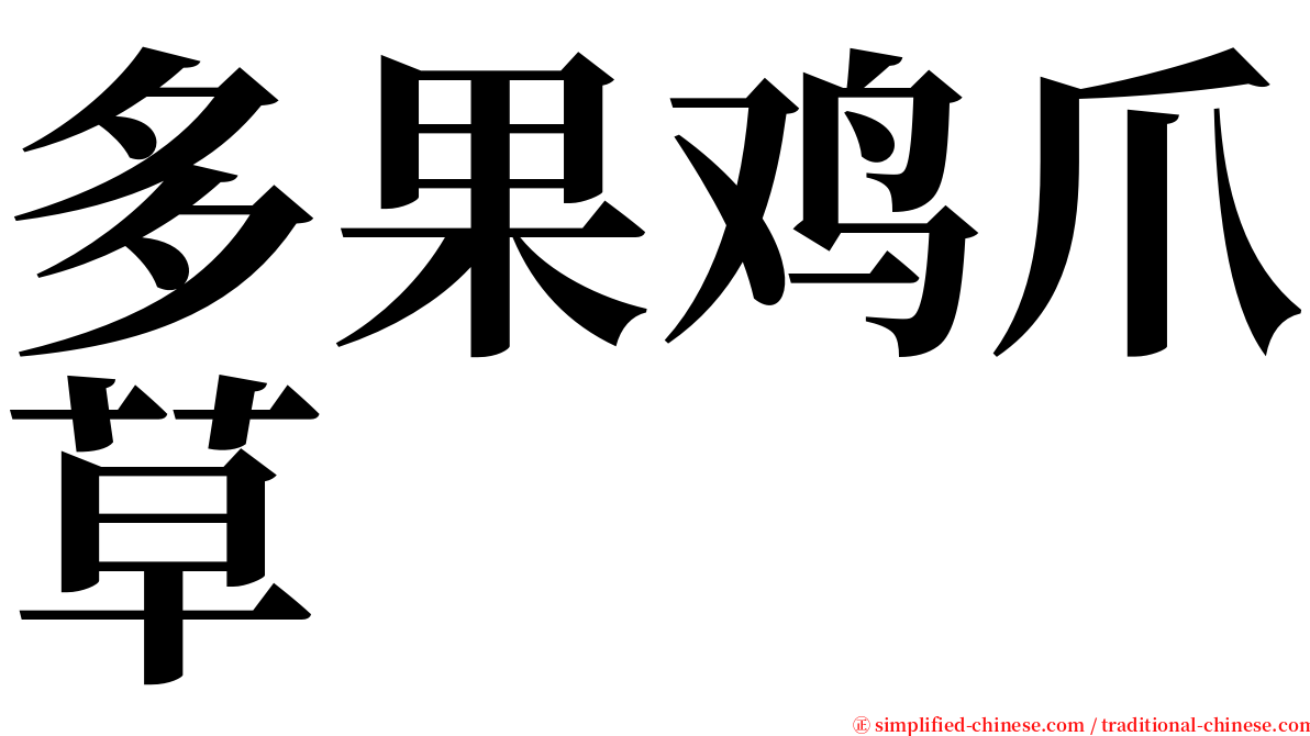 多果鸡爪草 serif font