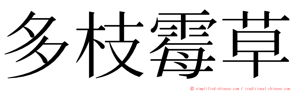 多枝霉草 ming font