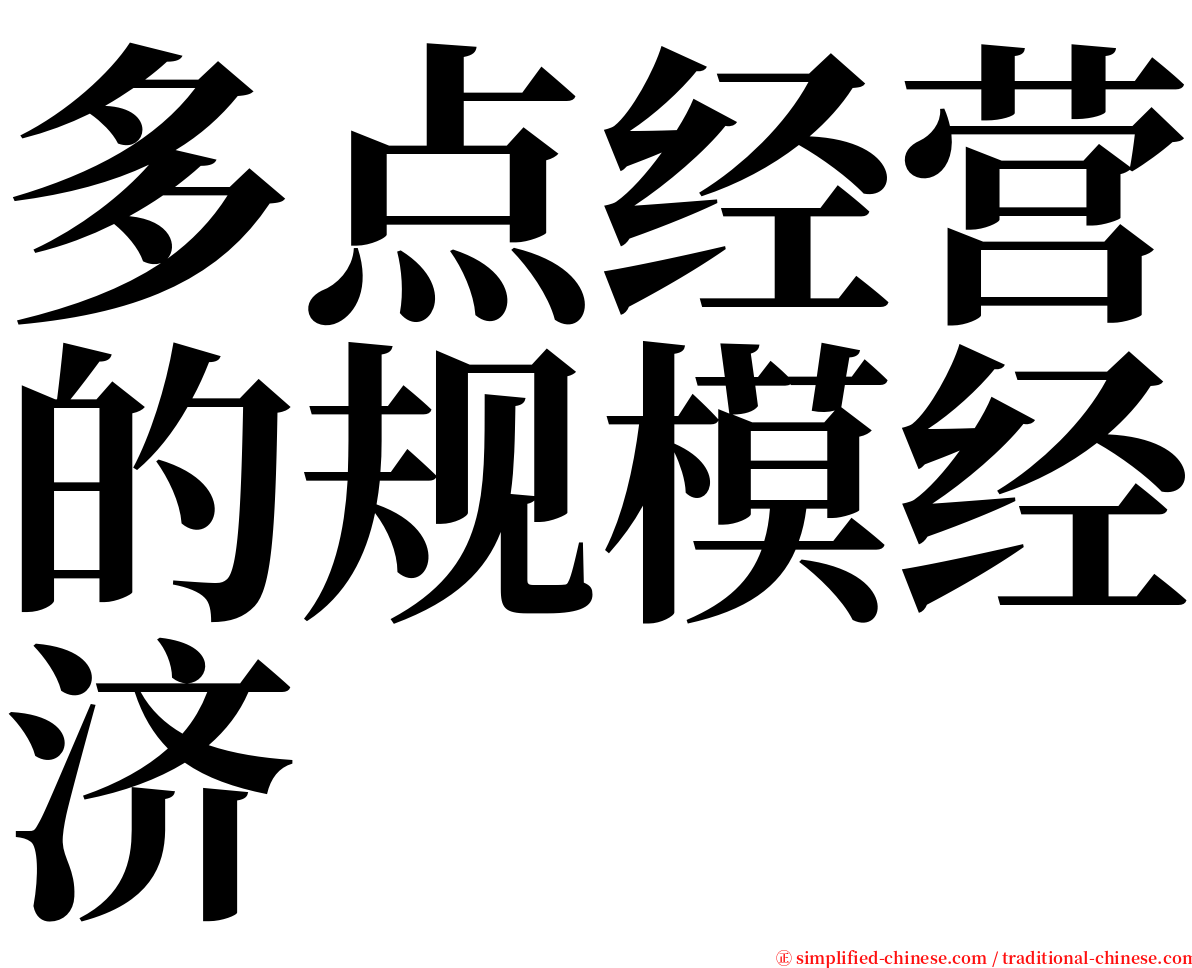 多点经营的规模经济 serif font