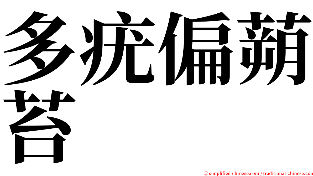 多疣偏蒴苔 serif font