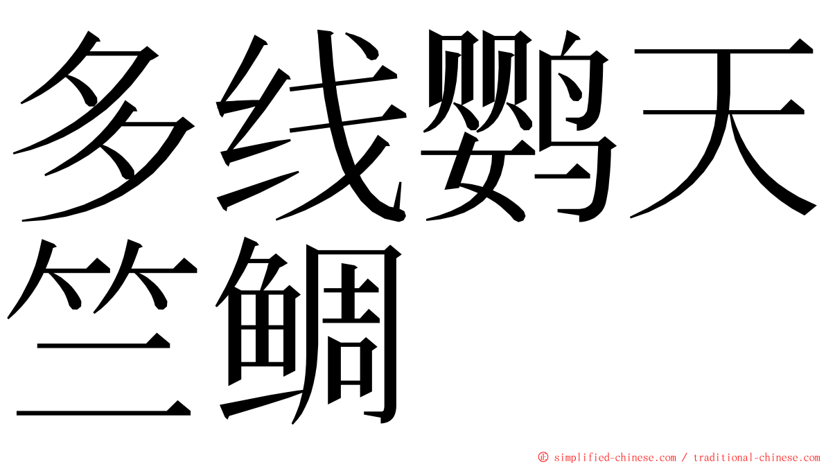 多线鹦天竺鲷 ming font