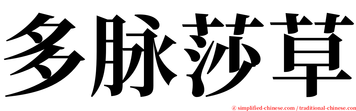 多脉莎草 serif font