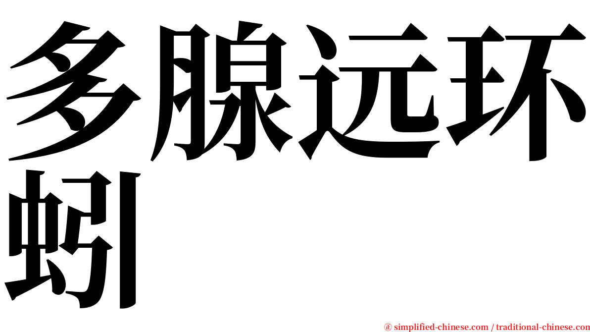 多腺远环蚓 serif font