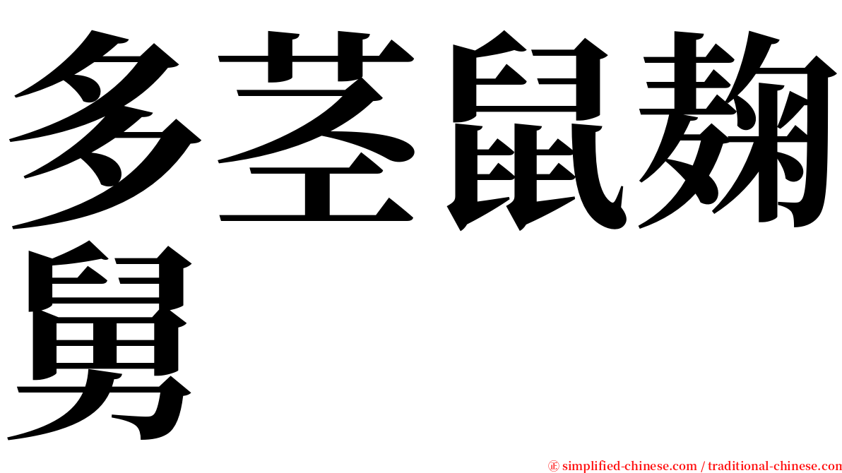 多茎鼠麹舅 serif font