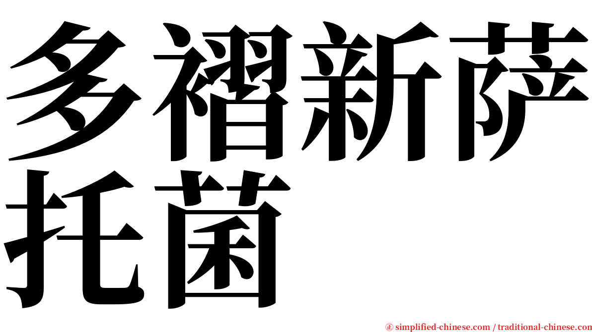 多褶新萨托菌 serif font