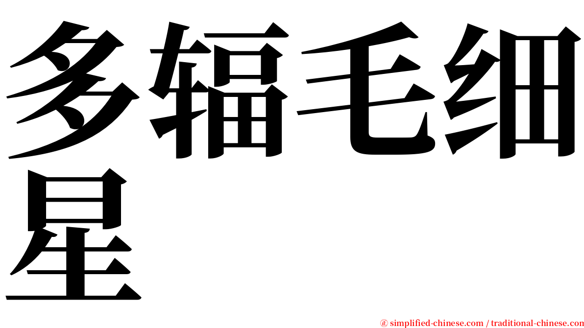 多辐毛细星 serif font