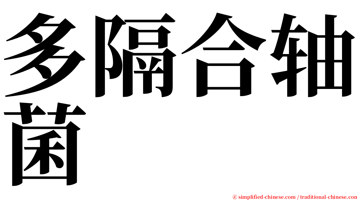 多隔合轴菌 serif font