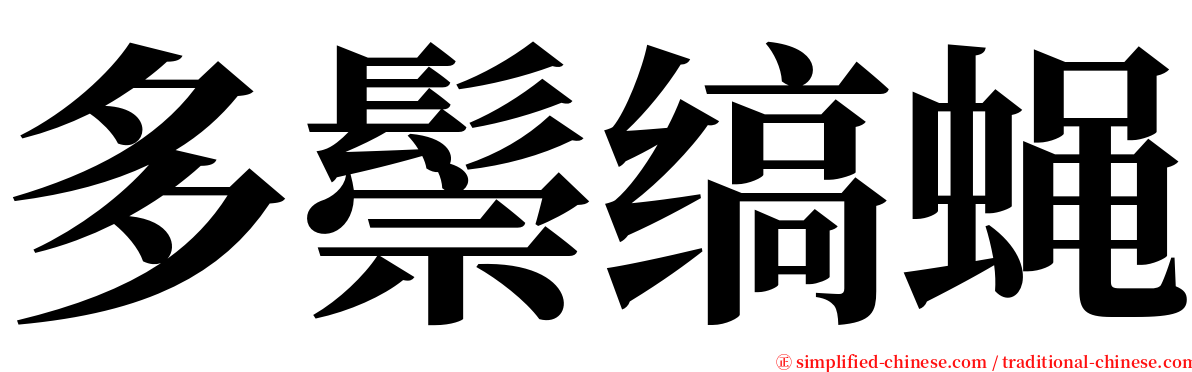 多鬃缟蝇 serif font