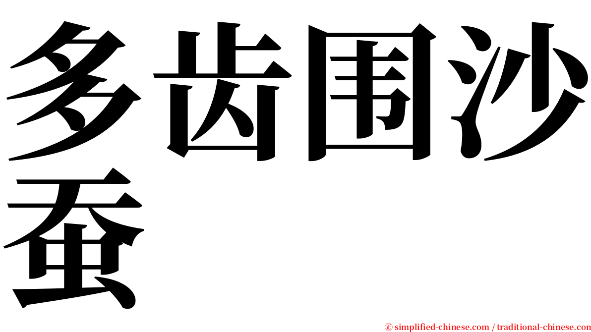 多齿围沙蚕 serif font