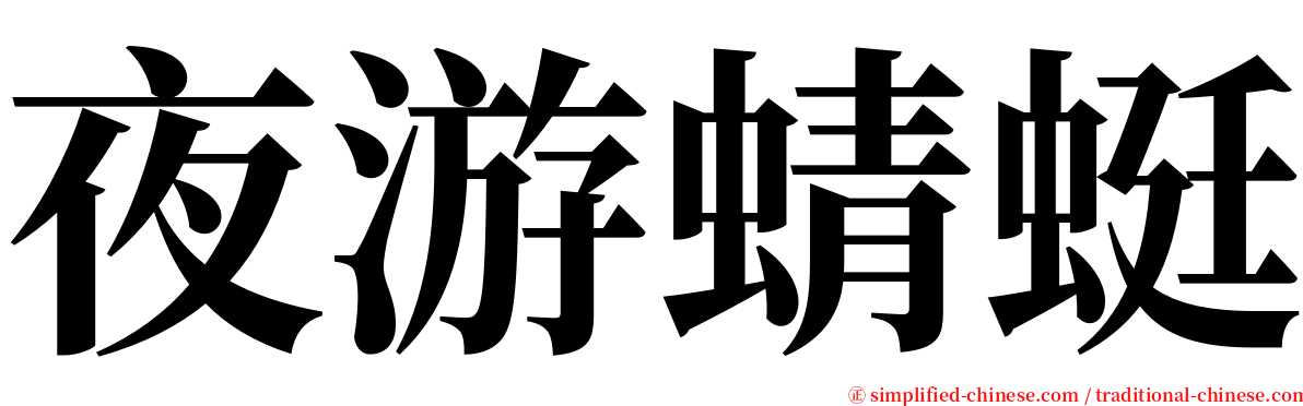 夜游蜻蜓 serif font