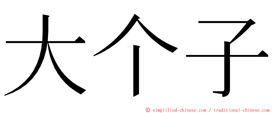 大个子 ming font