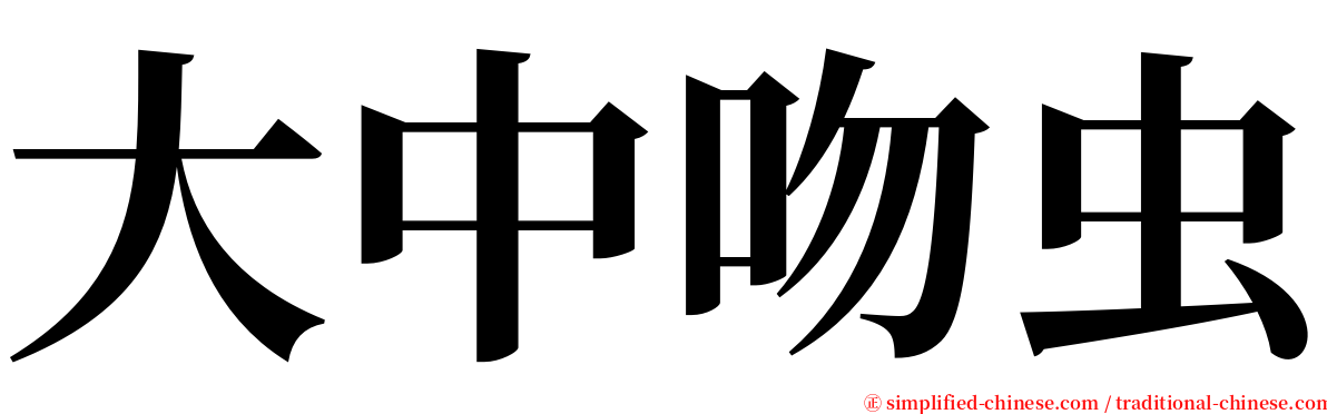 大中吻虫 serif font