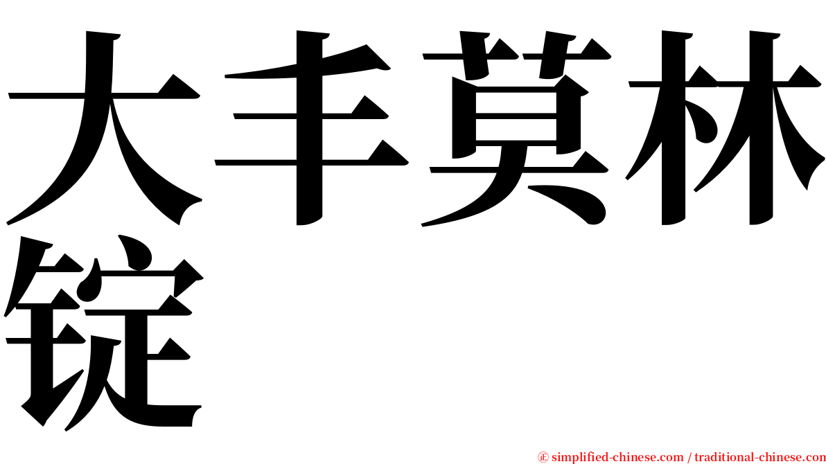 大丰莫林锭 serif font