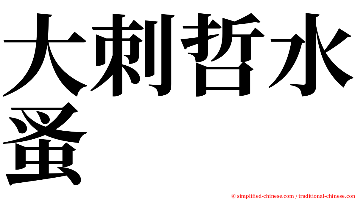 大刺哲水蚤 serif font