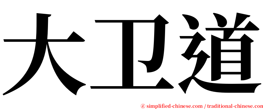 大卫道 serif font