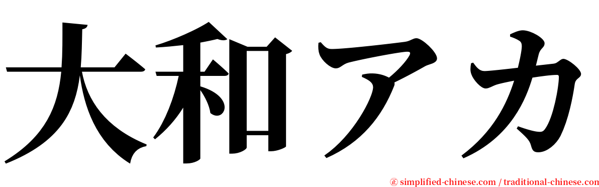 大和アカ serif font