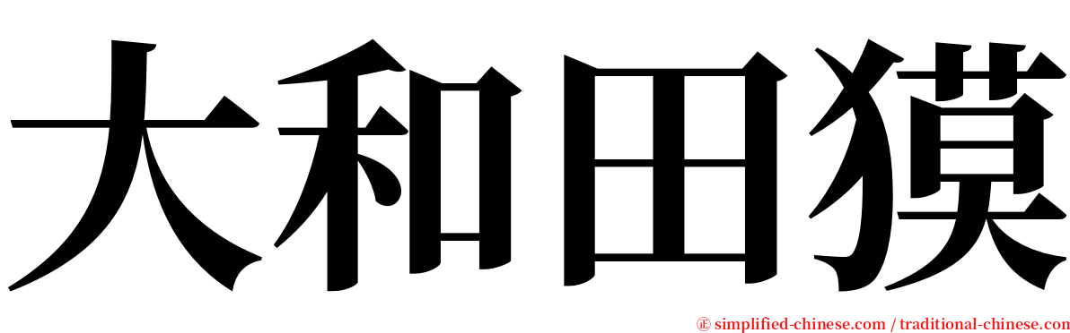 大和田獏 serif font