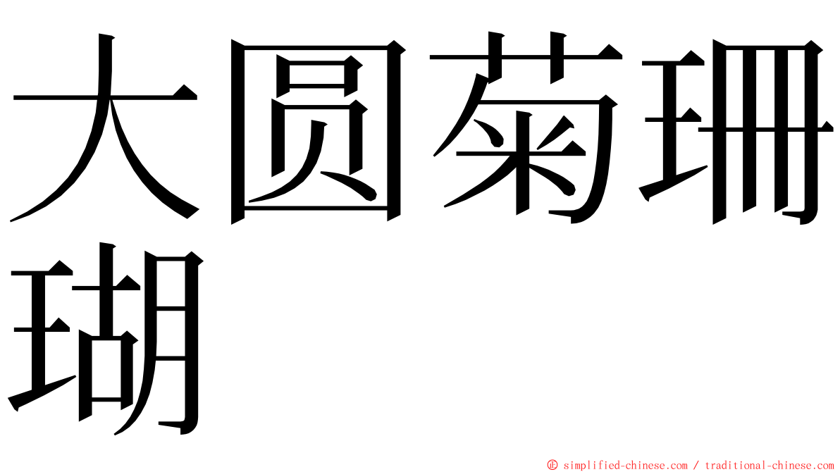 大圆菊珊瑚 ming font