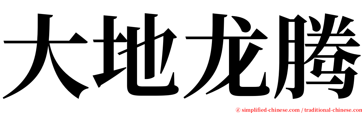 大地龙腾 serif font