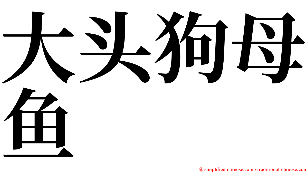 大头狗母鱼 serif font