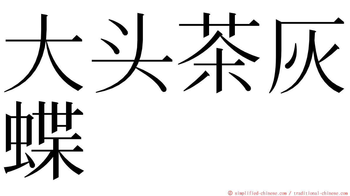 大头茶灰蝶 ming font