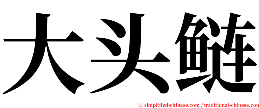 大头鲢 serif font