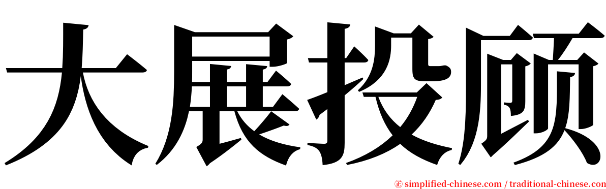 大展投顾 serif font