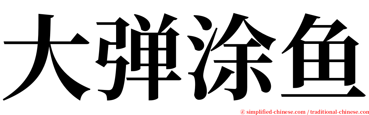 大弹涂鱼 serif font