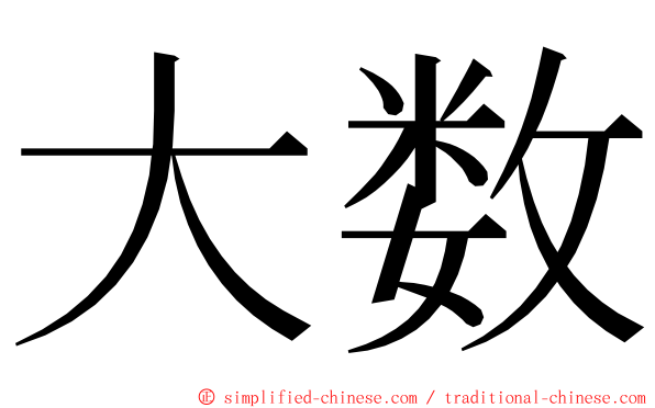大数 ming font