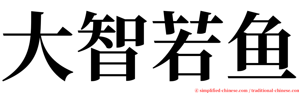 大智若鱼 serif font