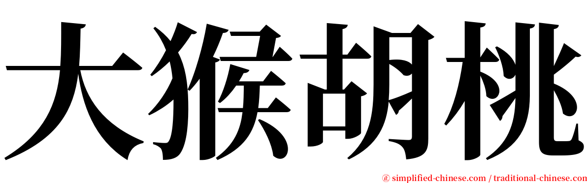 大猴胡桃 serif font