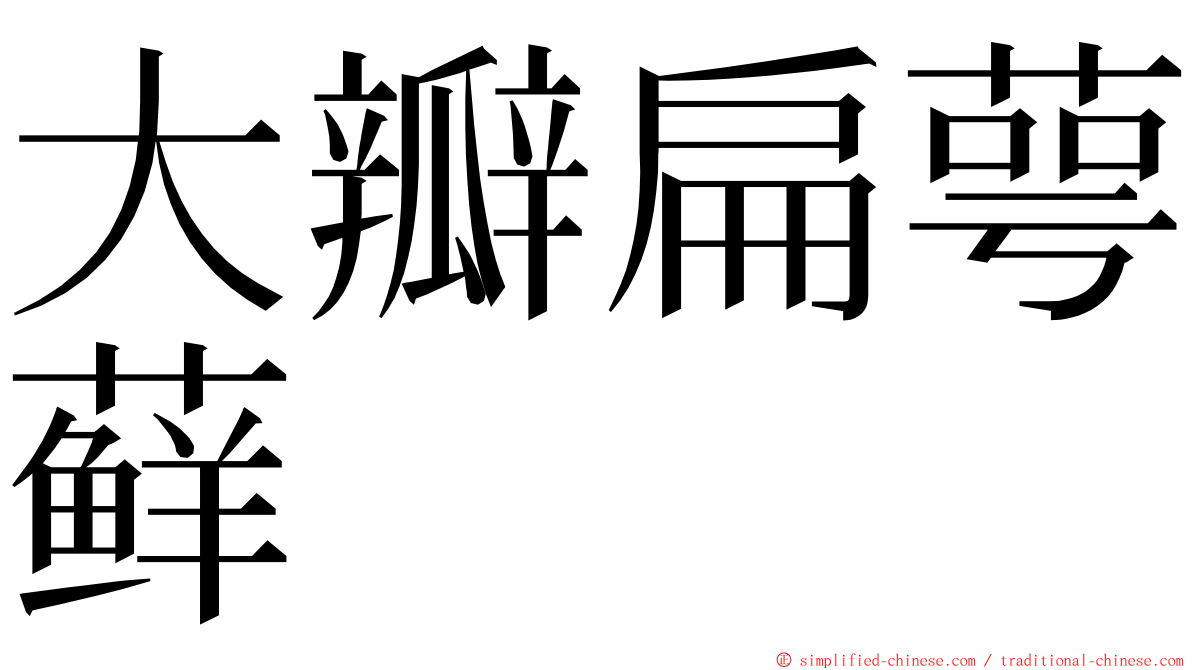 大瓣扁萼藓 ming font