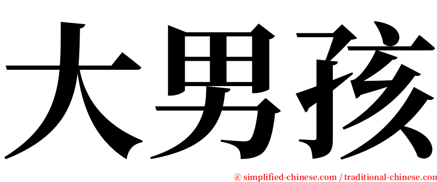 大男孩 serif font