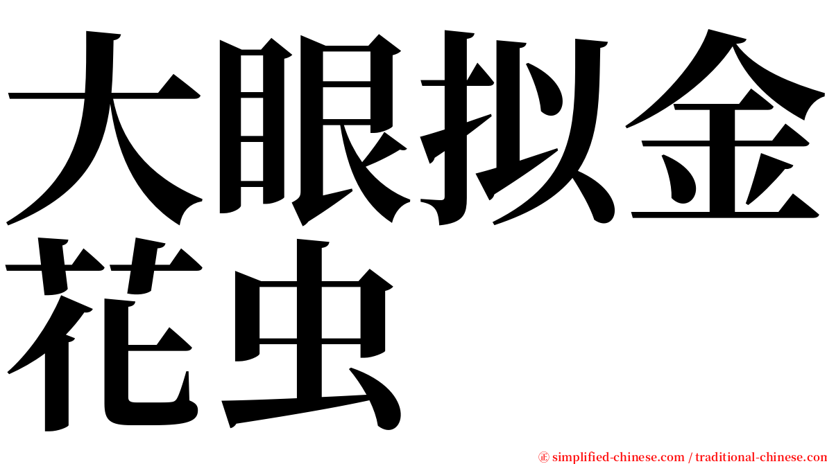 大眼拟金花虫 serif font