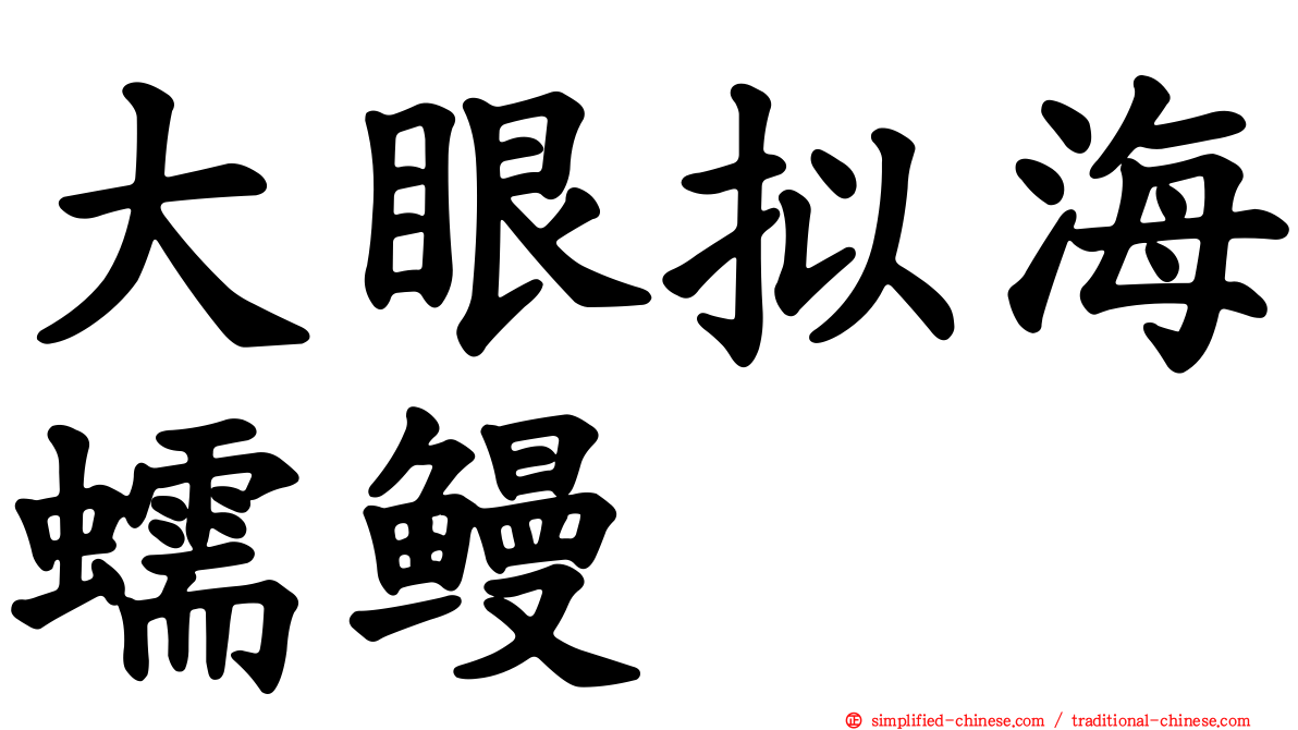 大眼拟海蠕鳗