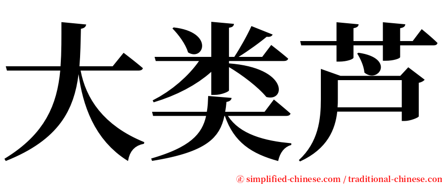 大类芦 serif font