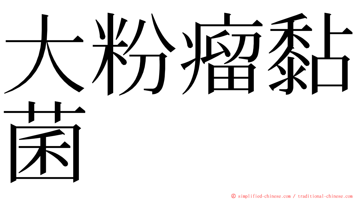 大粉瘤黏菌 ming font
