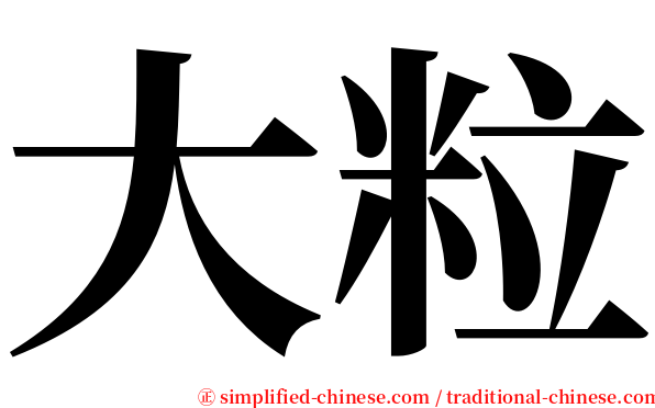 大粒 serif font