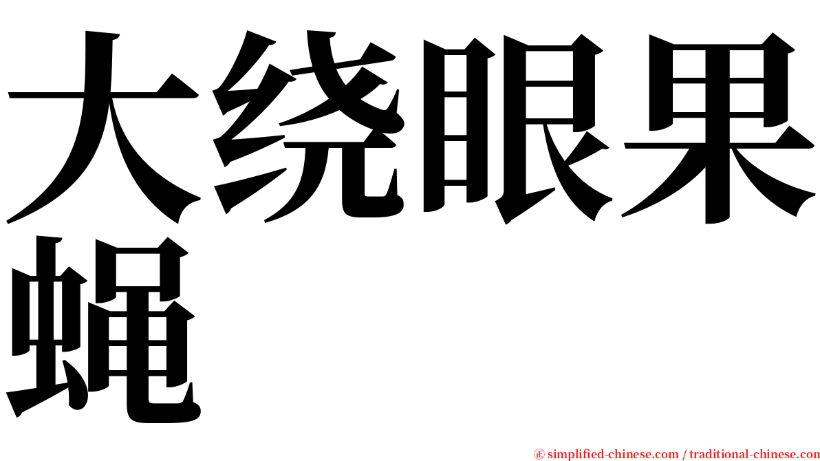 大绕眼果蝇 serif font