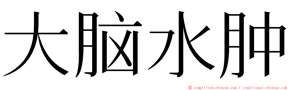 大脑水肿 ming font