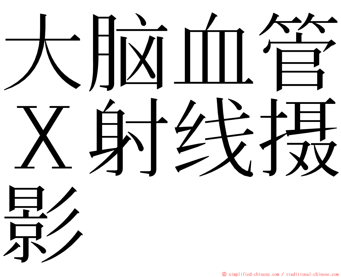 大脑血管Ｘ射线摄影 ming font