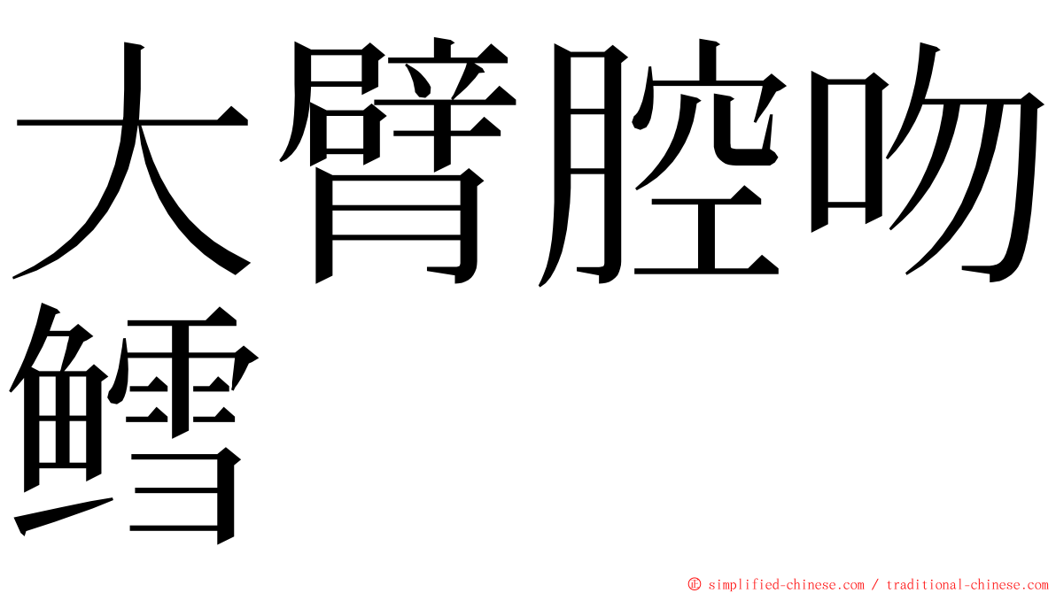 大臂腔吻鳕 ming font