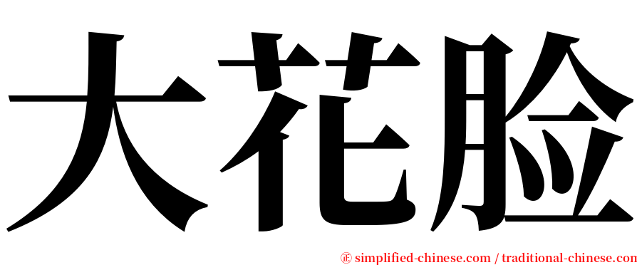 大花脸 serif font