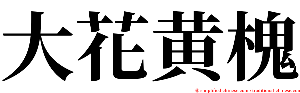 大花黄槐 serif font