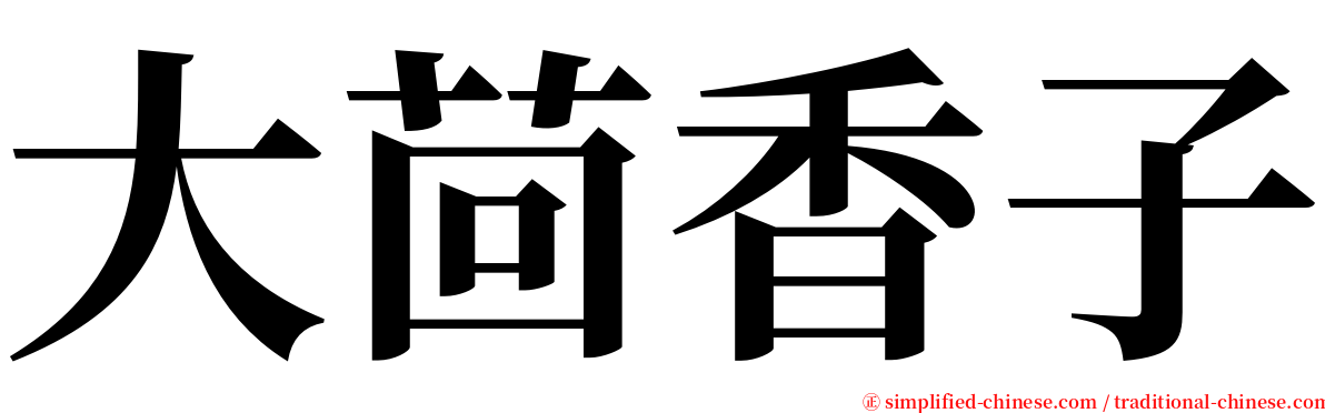 大茴香子 serif font