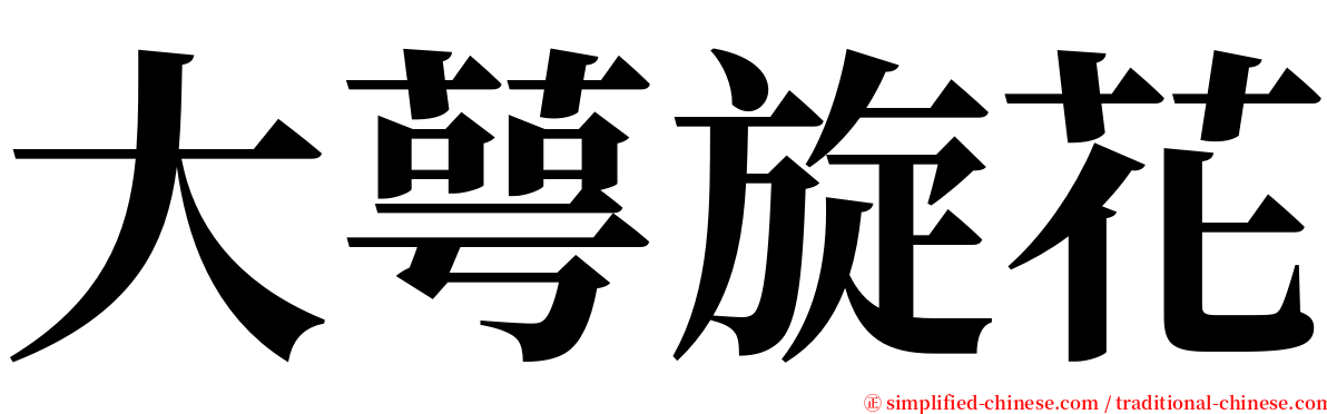 大萼旋花 serif font