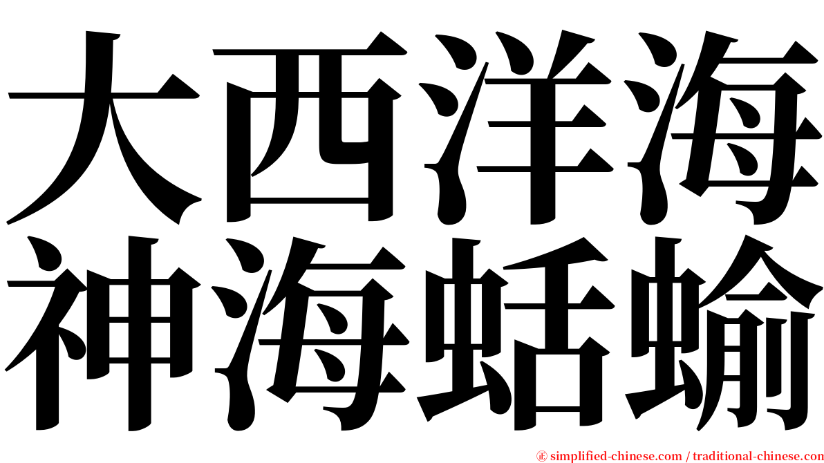 大西洋海神海蛞蝓 serif font