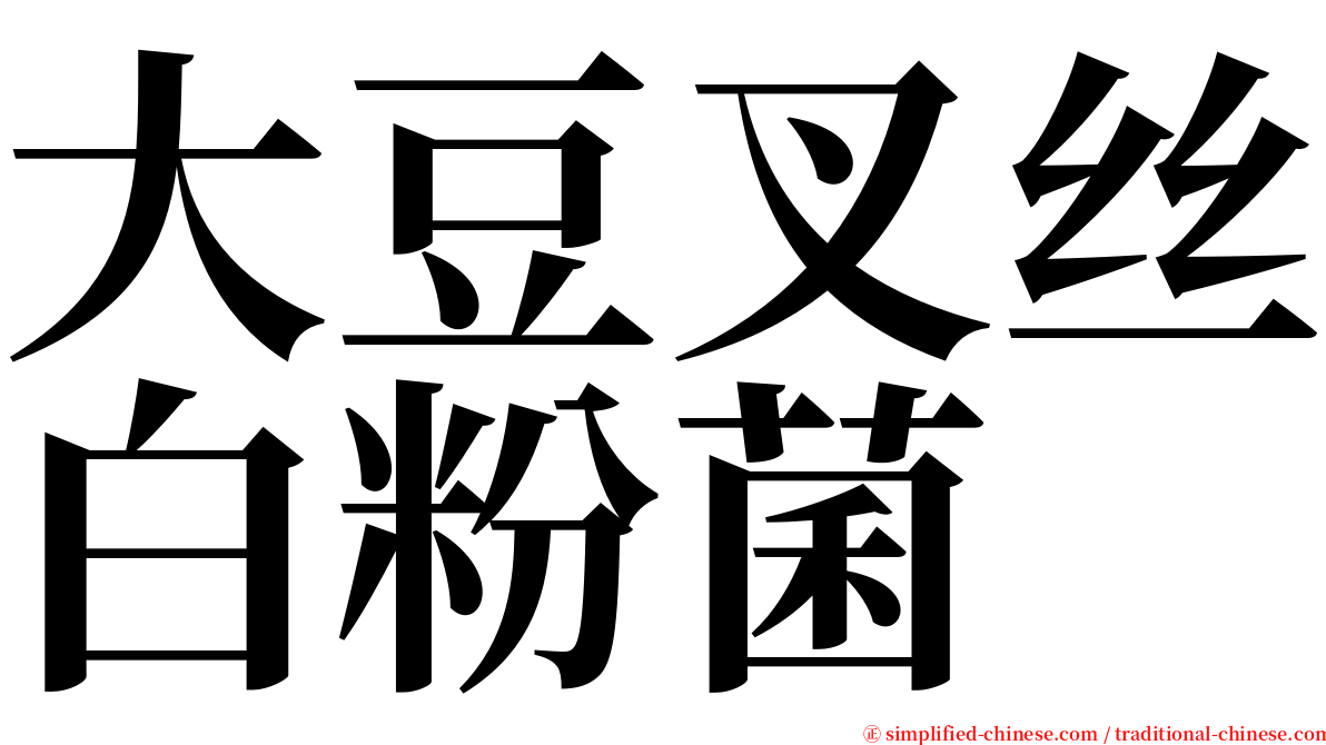 大豆叉丝白粉菌 serif font