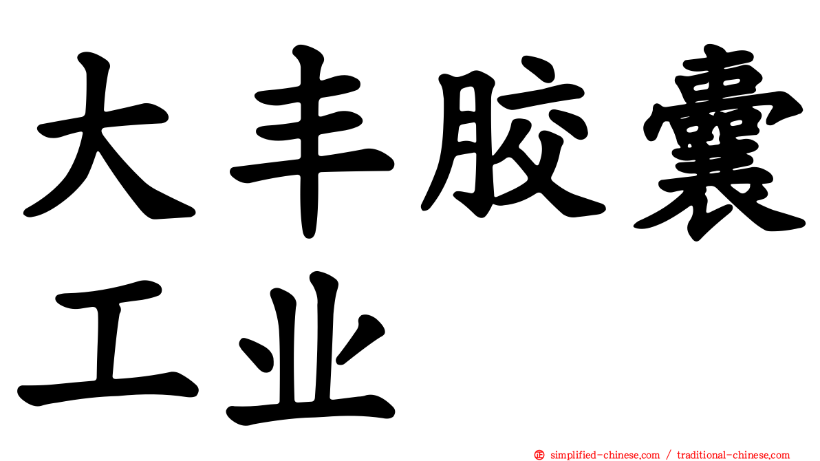 大丰胶囊工业